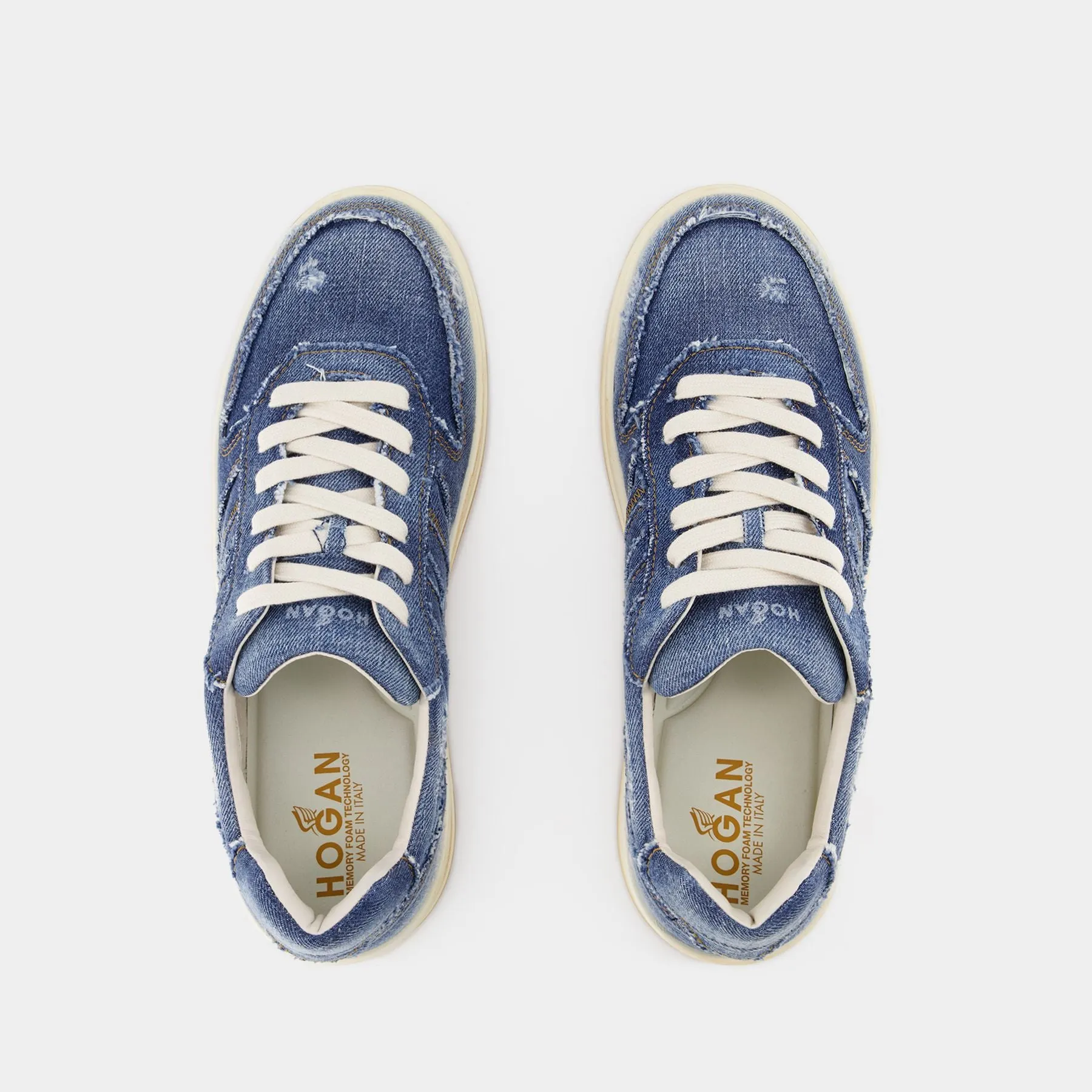 Hogan  H630 Allacciato Sneakers - Hogan - Blue - Denim