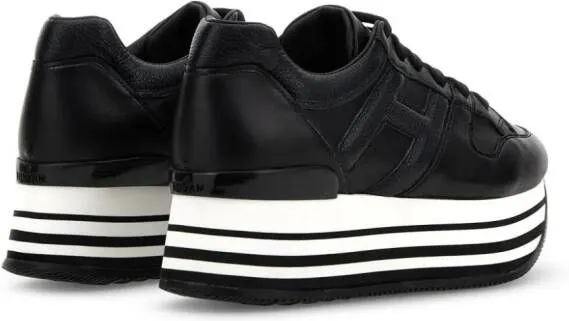 Hogan platform-sole lace-up sneakers Black