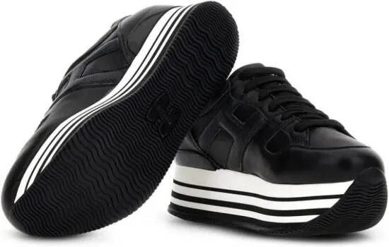 Hogan platform-sole lace-up sneakers Black