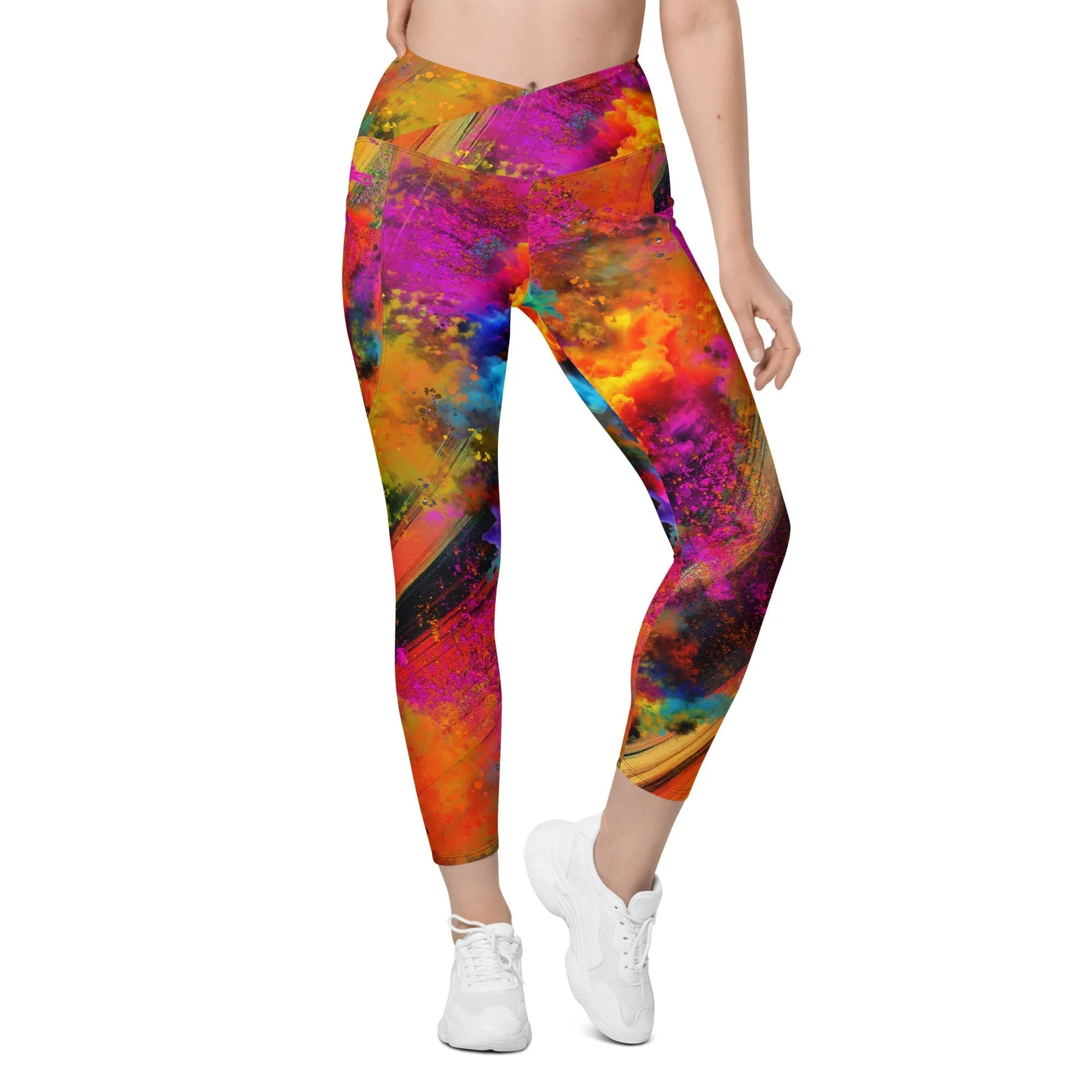 Holi Crossover Leggings With Pockets