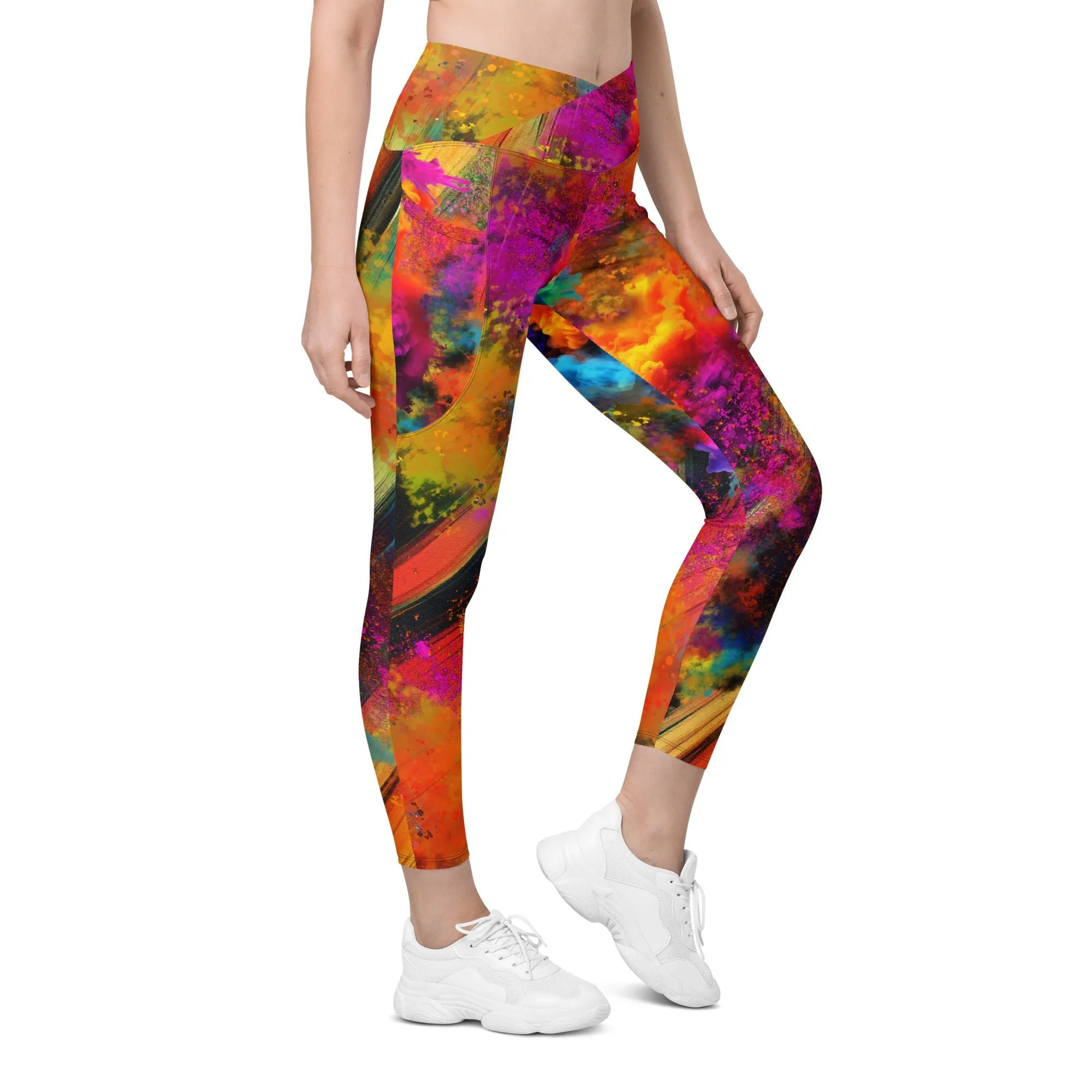 Holi Crossover Leggings With Pockets