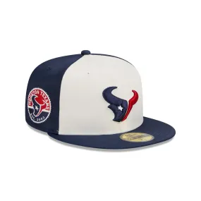 Houston Texans Throwback Satin 59FIFTY Fitted Hat