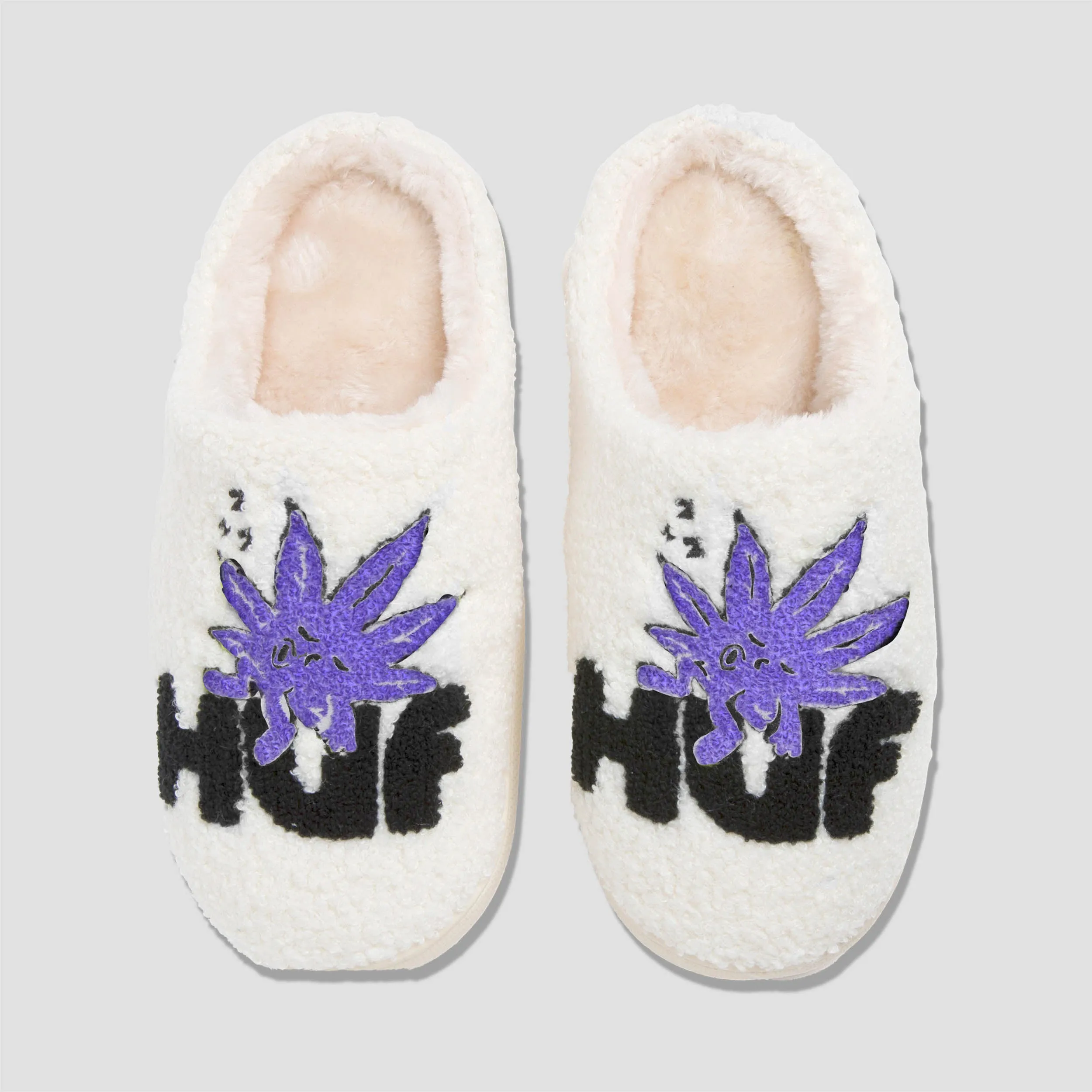 HUF Fuzzy Slipper Cream