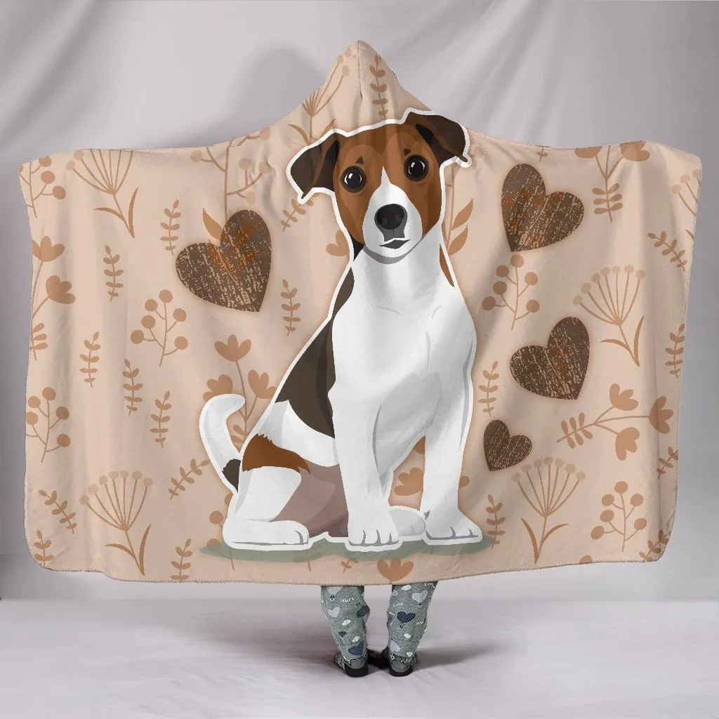 I Love Jack Russell Terriers Hoodie Blanket for Lovers of Jack Russells