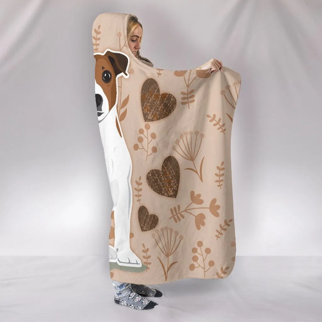 I Love Jack Russell Terriers Hoodie Blanket for Lovers of Jack Russells