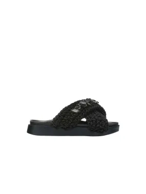 INUIKKI SANDAL WOVEN STONES SLIPPER BLAC