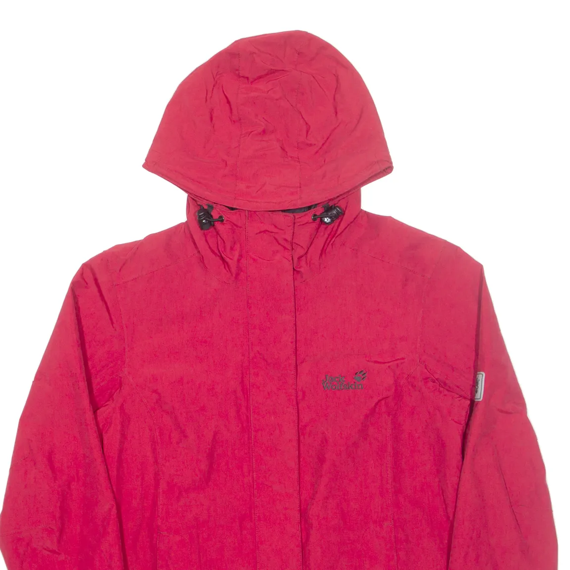 JACK WOLFSKIN Womens Jacket Red Hooded UK 10