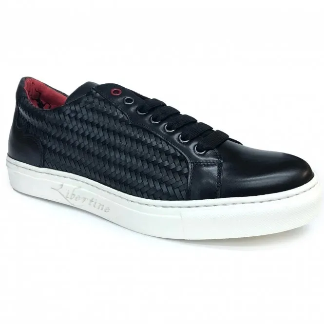 Jeffery West  Mens Apollo Weave Panel Anthracite Ash Trainers K743