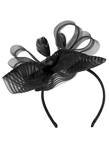 Jon Richard Black Hat Fascinator | Kaleidoscope