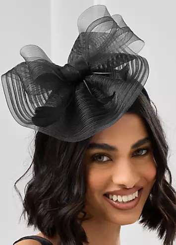 Jon Richard Black Hat Fascinator | Kaleidoscope