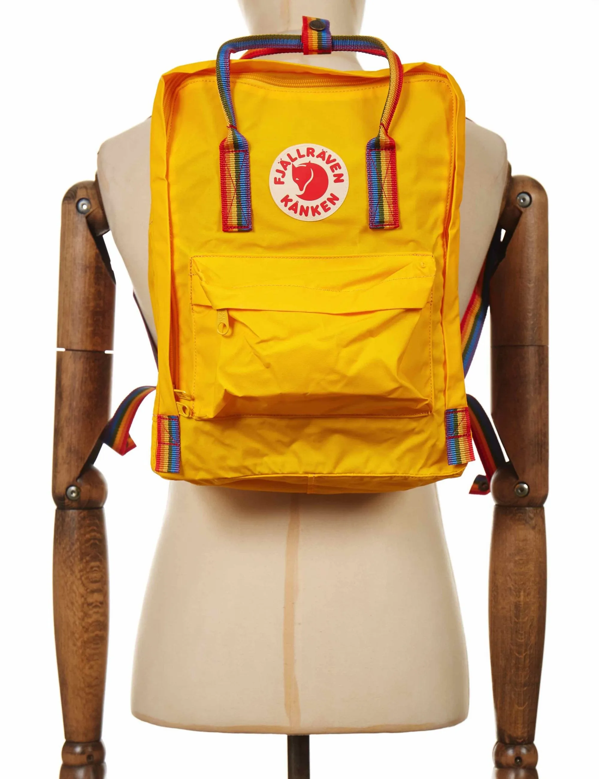 Kanken Classic Rainbow Backpack - Warm Yellow-Rainbow Pattern