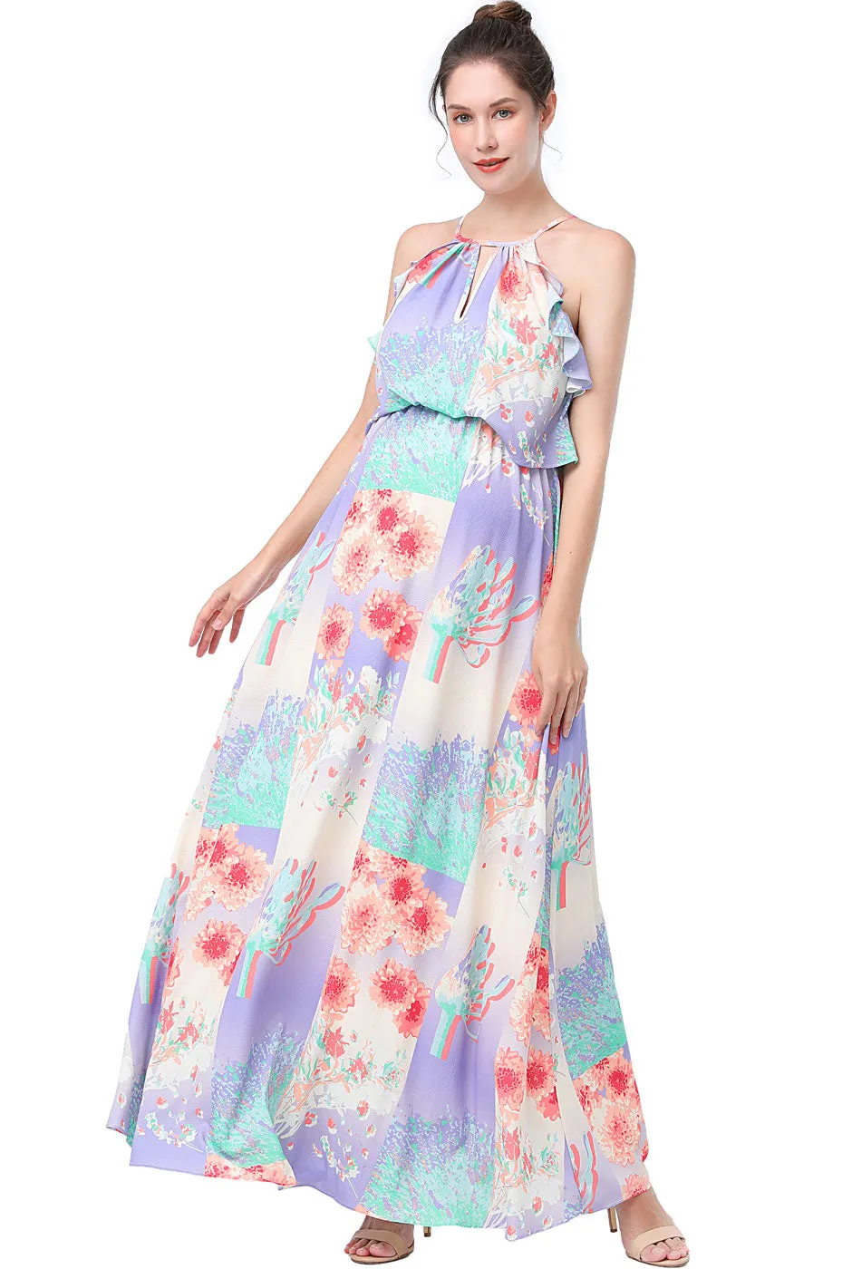 Kimi + Kai Maternity Pixie Nursing Maxi Dress