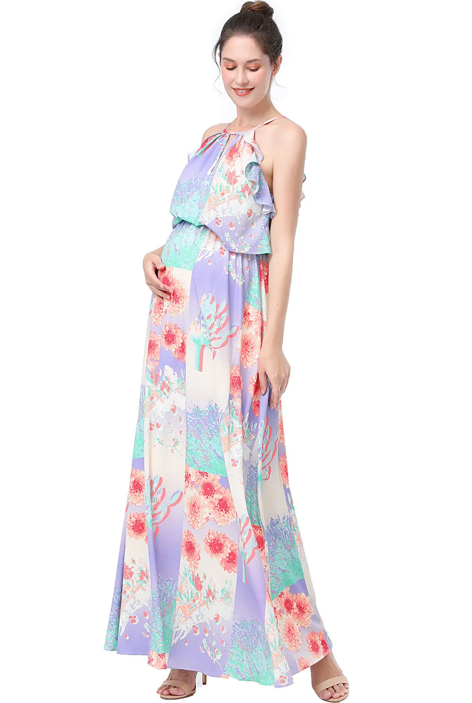 Kimi + Kai Maternity Pixie Nursing Maxi Dress