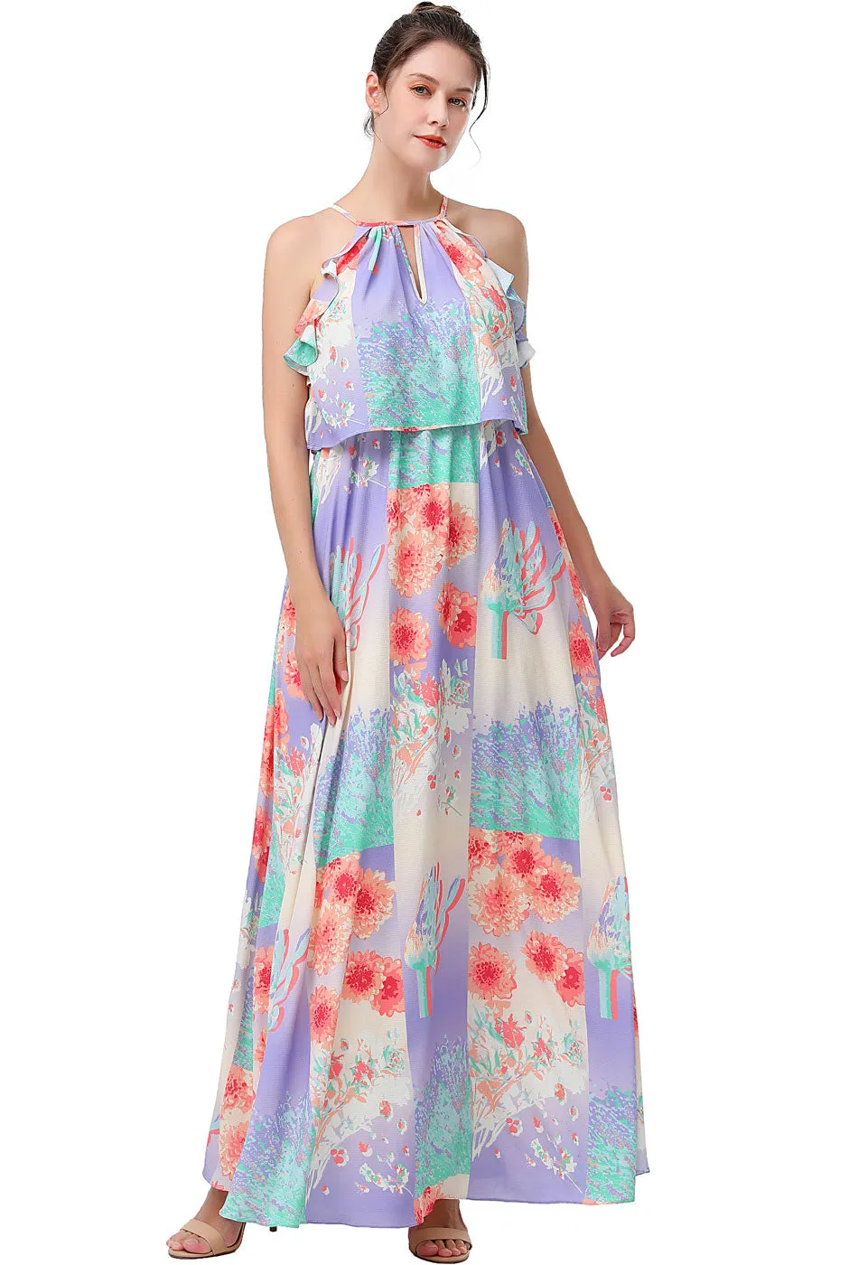 Kimi + Kai Maternity Pixie Nursing Maxi Dress