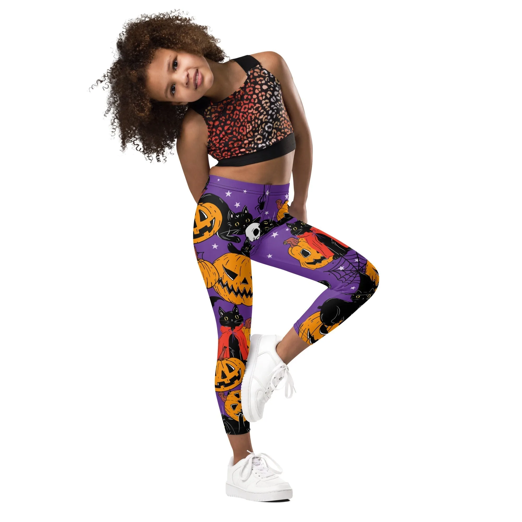 Kitty Loves Halloween Kid's Leggings