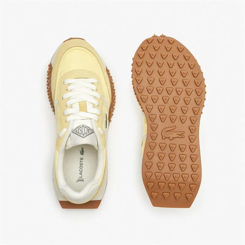 Lacoste Womens L-Spin Deluxe 3.0 Trainers Light Yellow/Off White