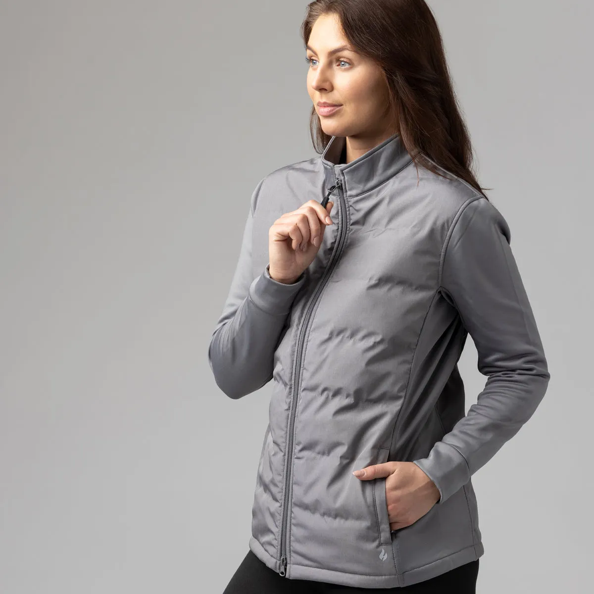 Ladies Mid-Weight and Water Resistant Hybrid Helen Jacket - Grey