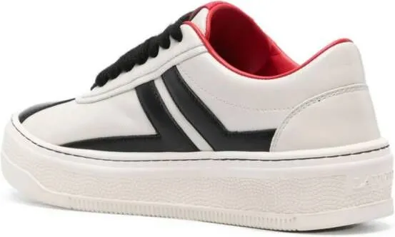 Lanvin panelled leather sneakers White