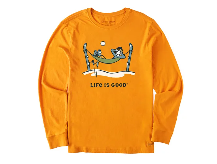 Life is Good Men's Long Sleeve Crusher Tee - Jake Ski Hammock