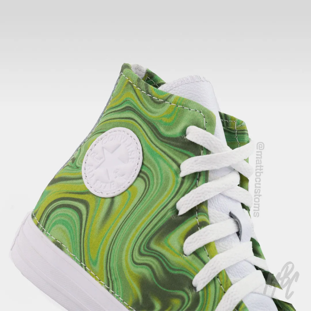 Lime Liquid Marble - Converse | UK 3