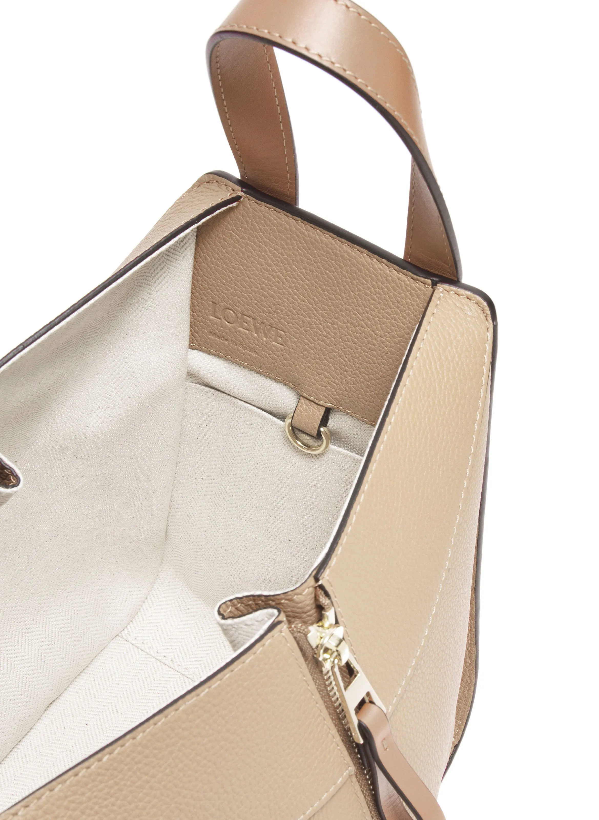 LOEWE  Hammock Compact grained leather shoulder bag - Beige