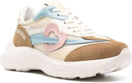 Love Moschino heart-patch chunky sneakers Neutrals