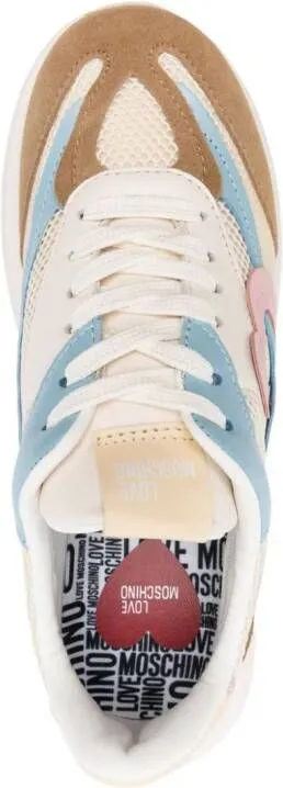 Love Moschino heart-patch chunky sneakers Neutrals