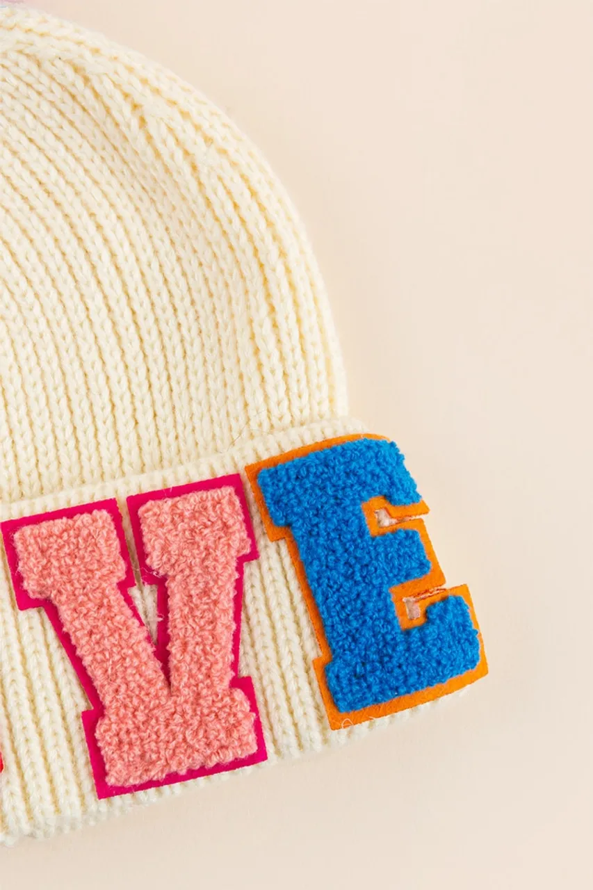 Love Puff Ball Beanie Hat