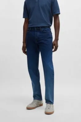 Maine Regular-fit jeans in degradé indigo denim