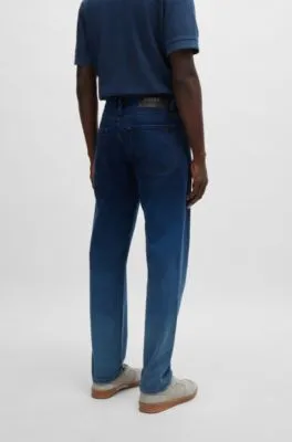 Maine Regular-fit jeans in degradé indigo denim