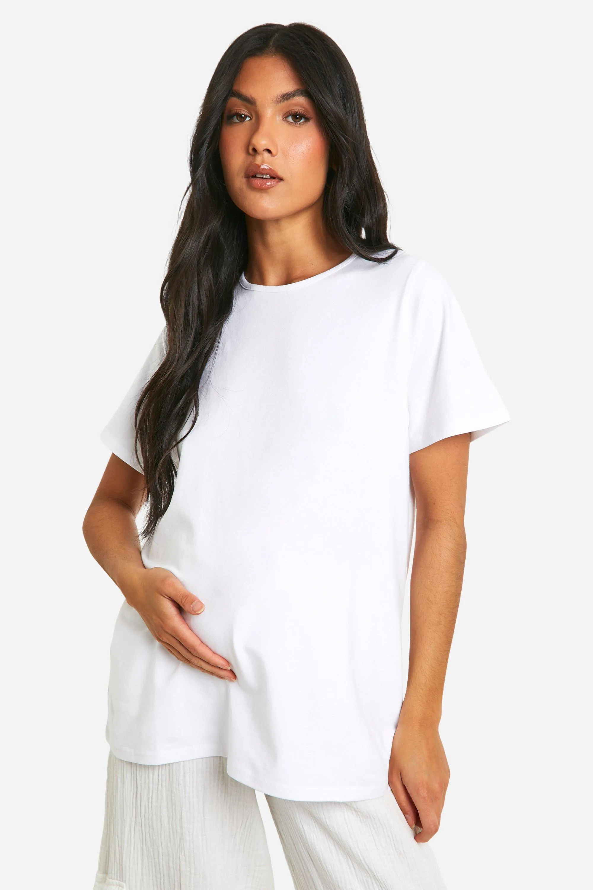 Maternity Basic Crew Neck T-shirt