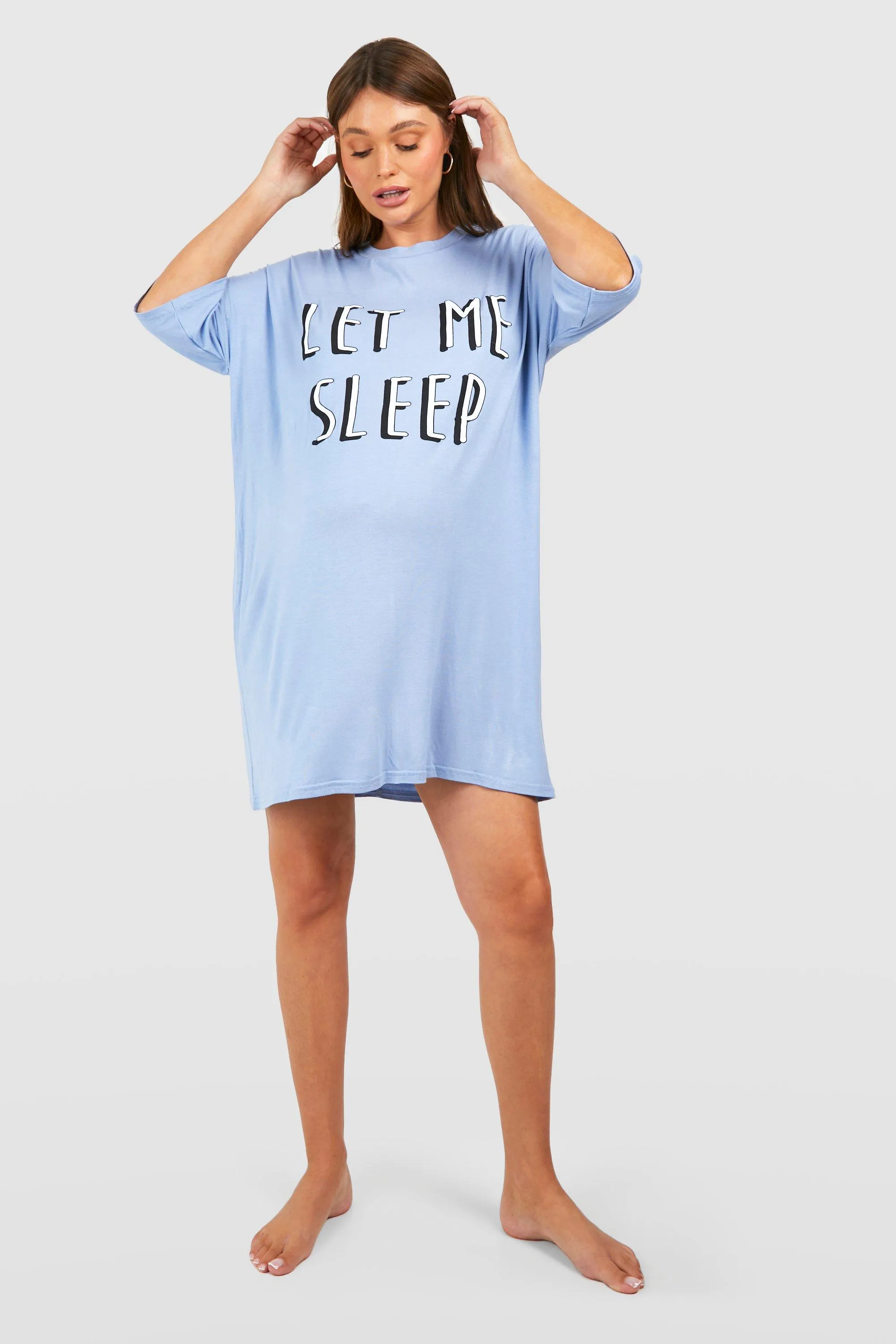 Maternity Let Me Sleep Printed Nightgown