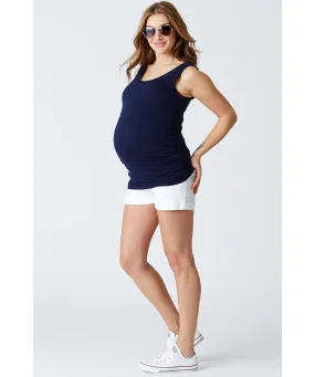 Maternity Luxe Singlet Gathered Sides - Ink