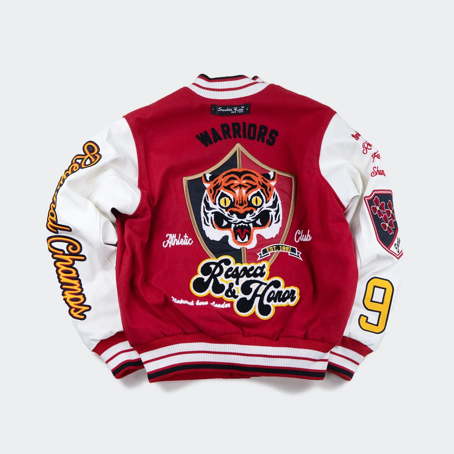 Men's Smoke Rise Regional Champs Warriors Varsity Jacket Red