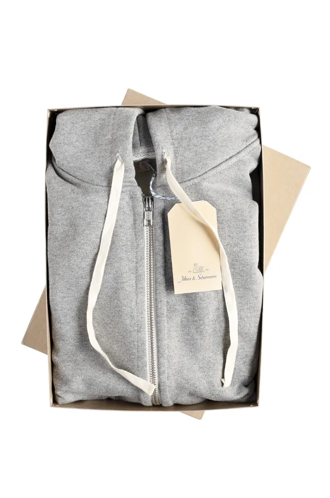 Merz B. Schwanen Heavy Weight Zip Hoodie - Gray (Self Edge Exclusive) - 3S80.88