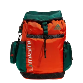 Miami Hurricanes adidas Utility Premium Backpack - Orange