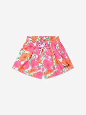 MSGM Girls Fleece Shorts in Multicolour