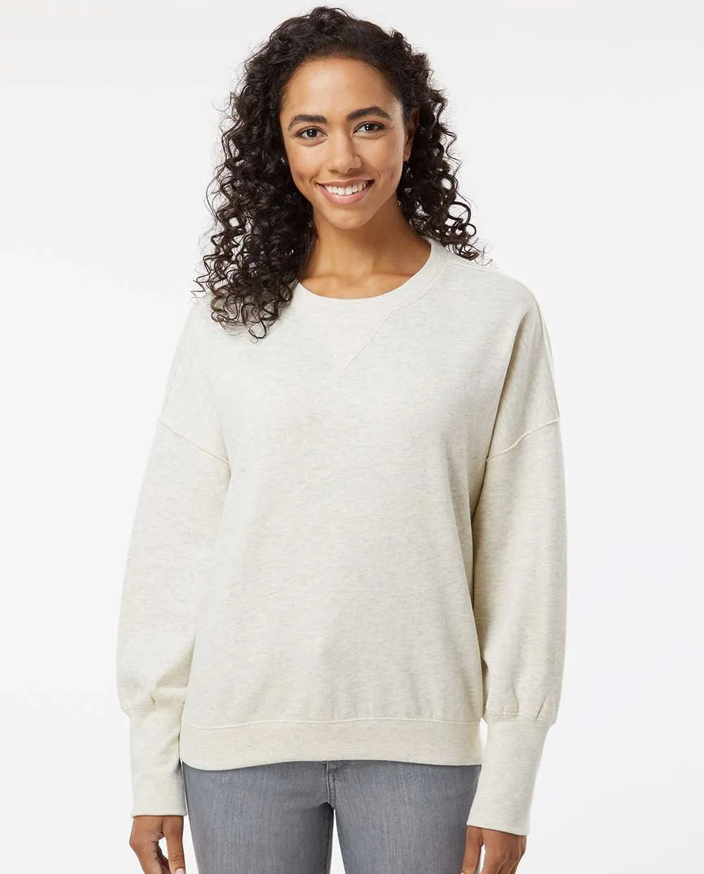 MV Sport Ladies Sueded Fleece Crewneck Sweatshirt