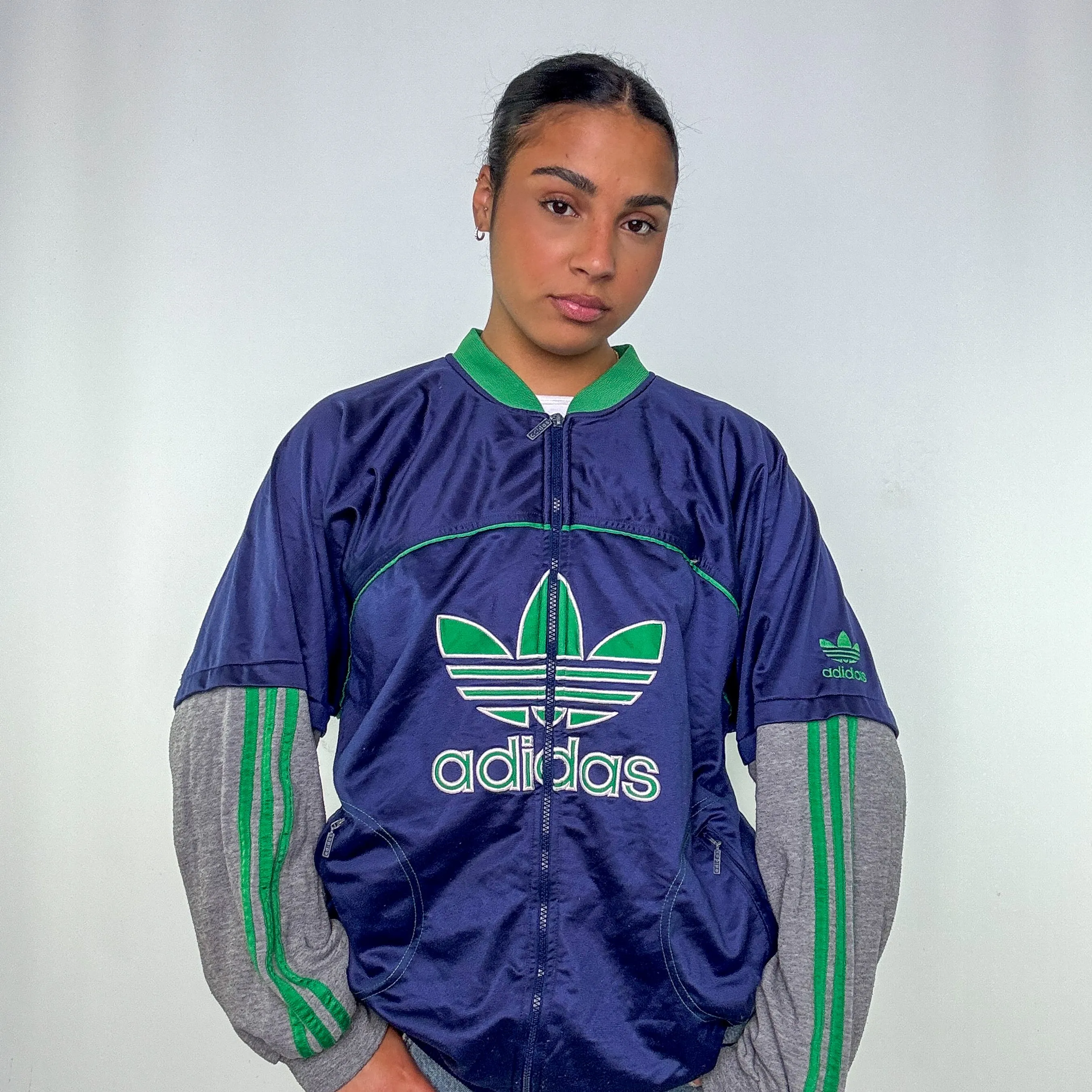 Navy Blue y2ks Adidas Track Jacket (XL)