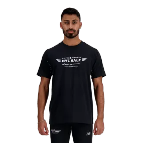 New Balance Men's United Airlines NYC Half Graphic Black T-Shirt