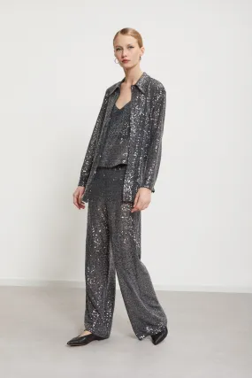 Palazzo trousers with sequins