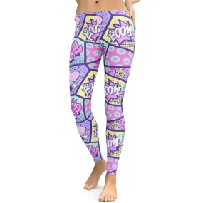 Pastel Comic Book Leggings