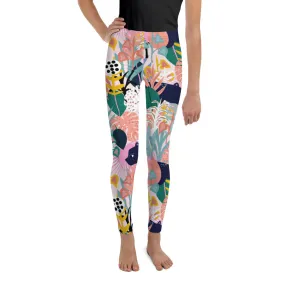 Pastel Tropical Youth Leggings