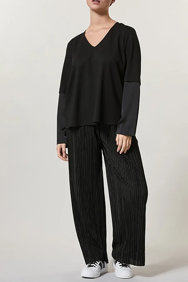 Persona (by Marina Rinaldi) OBLUNGO PLEATED JERSEY PALAZZO TROUSERS