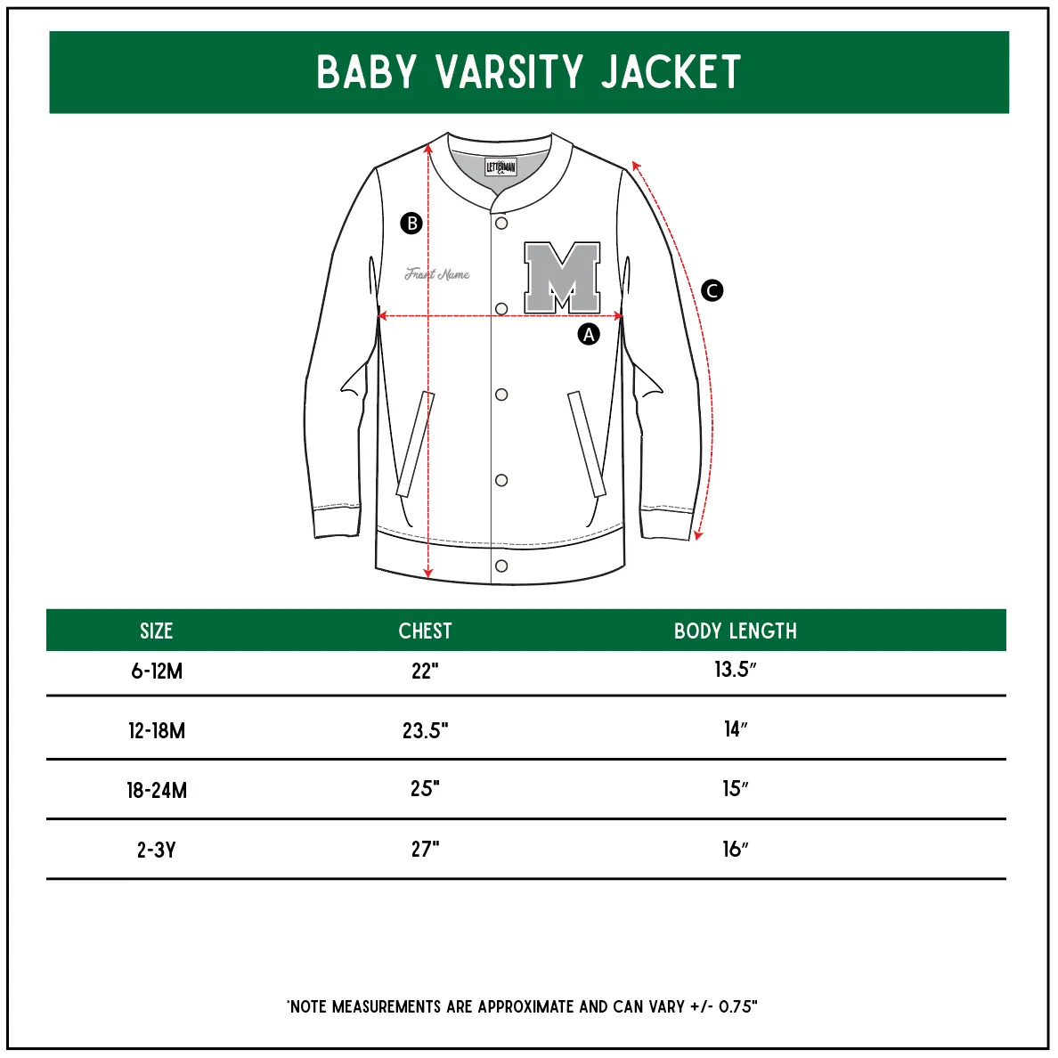 Personalized Sweatshirt Baby Varsity Jacket GREY + NAVY Letter