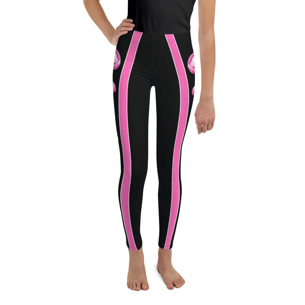 Pink Football Youth Leggings