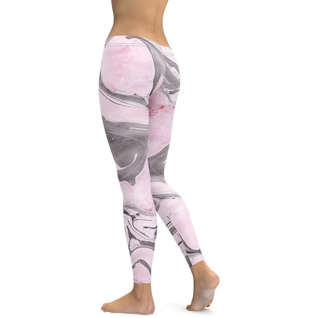 Pink Marble Leggings