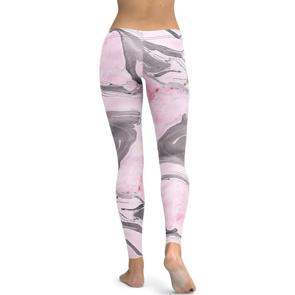 Pink Marble Leggings