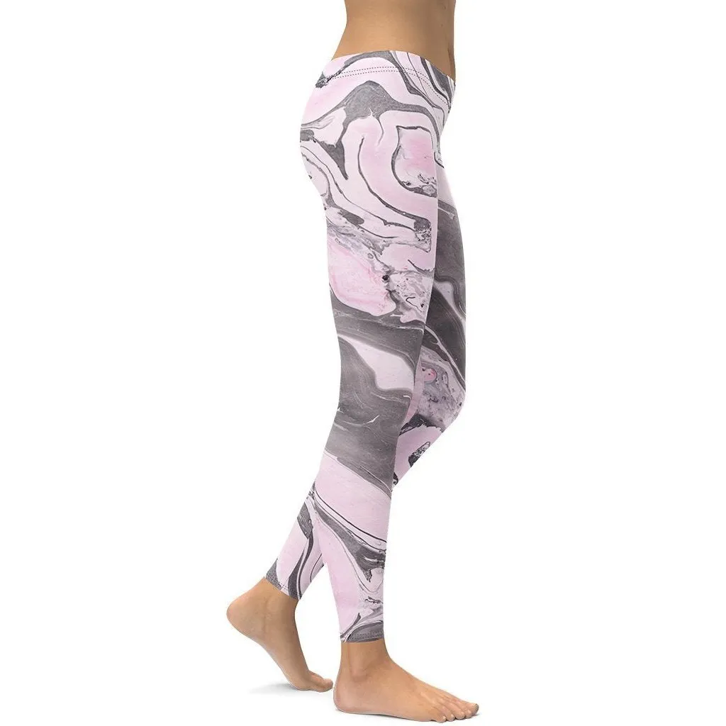 Pink Marble Leggings