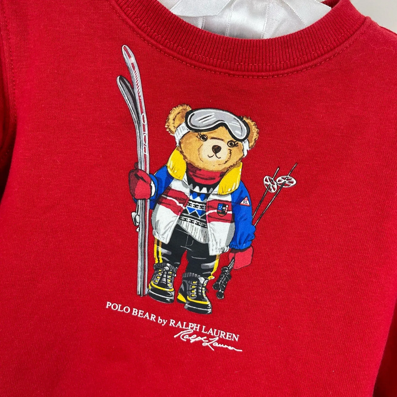 Polo Ralph Lauren Red Ski Bear Dress 18 Months